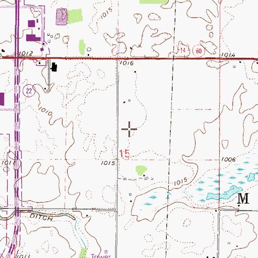Topographic Map of Blue Earth County Sheriff's Office, MN