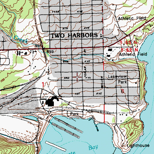 Topographic Map of Lake County Jail, MN