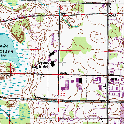 Topographic Map of Orono Police Department, MN