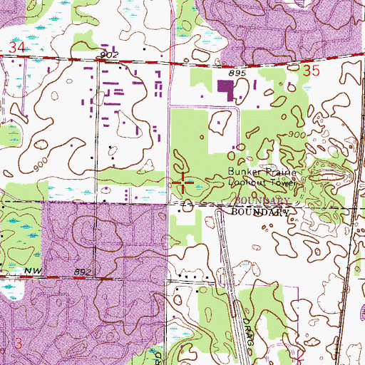 Topographic Map of Anoka County Sheriff's Office, MN