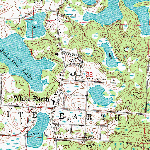 Topographic Map of United States Bureau of Indian Affairs - White Earth Indian Reservation Tribal Law Enforcement, MN