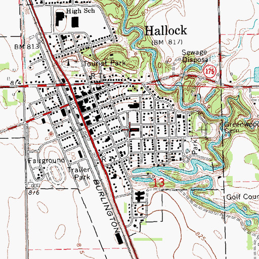 Topographic Map of Kittson County Jail, MN