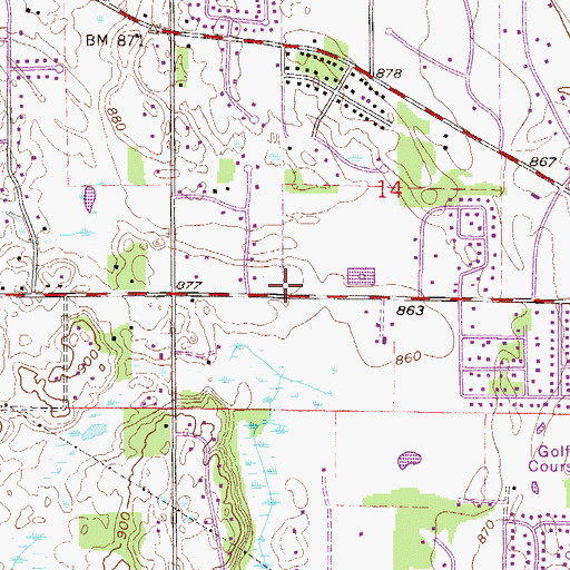 Topographic Map of Dayton Police Department, MN