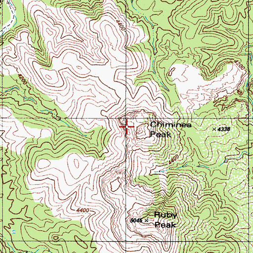 Topographic Map of Chiminea Peak, AZ