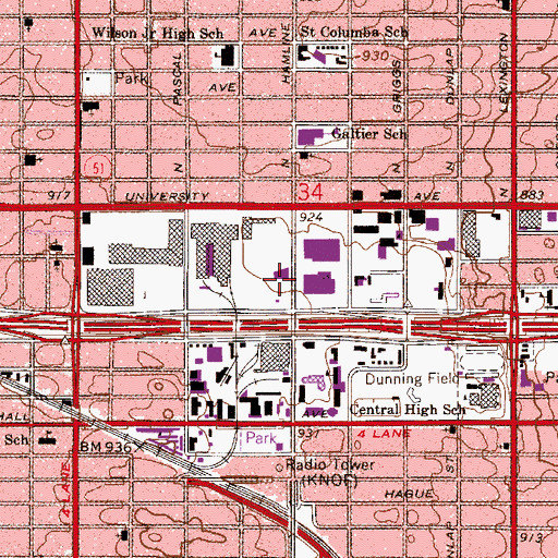 Topographic Map of Saint Paul Police Department - Western District, MN