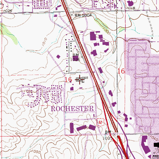 Topographic Map of Minnesota State Patrol Division 2100, MN