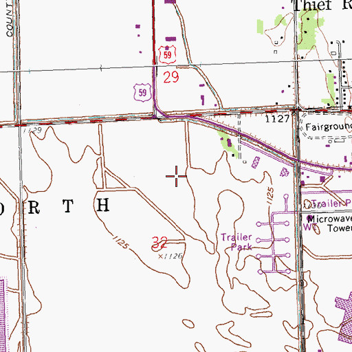 Topographic Map of Minnesota State Patrol District 3200, MN