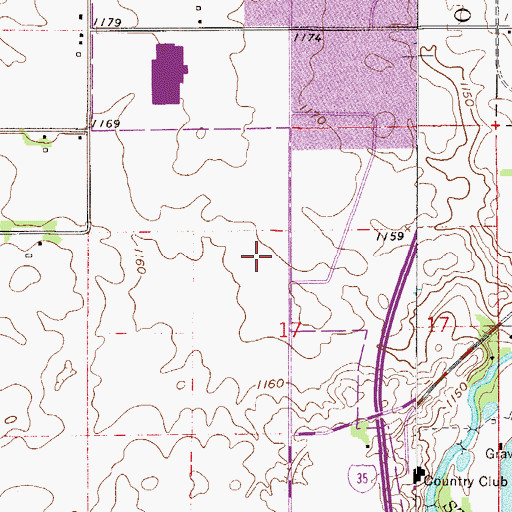 Topographic Map of Steele County Detention Center, MN