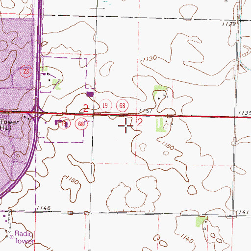 Topographic Map of Minnesota State Patrol District Headquarters 2300, MN