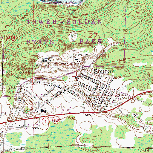Topographic Map of Breitung Township Police Department, MN