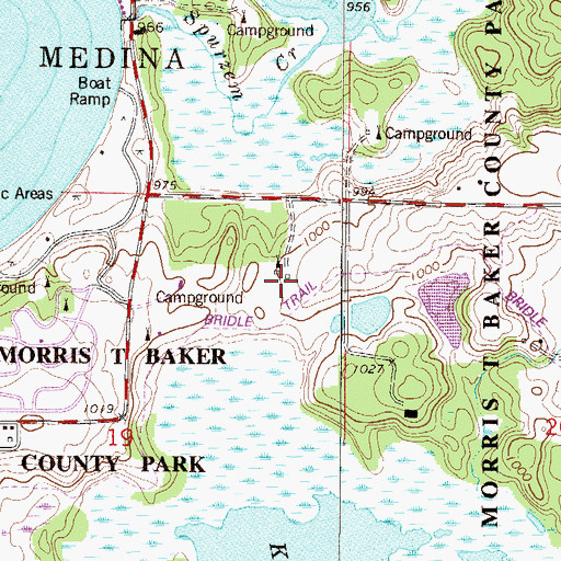 Topographic Map of Three Rivers Park District Public Safety Department, MN