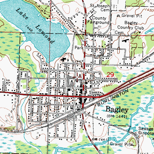 Topographic Map of Clearwater County Jail, MN