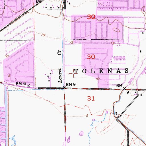 Topographic Map of Suisun City Post Office, CA