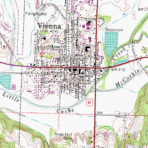 Topographic Map of Johnson County Sheriff's Office, IL