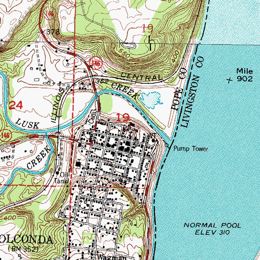 Topographic Map of Pope County Sheriff's Office, IL