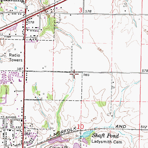 Topographic Map of Riverton Police Department, IL