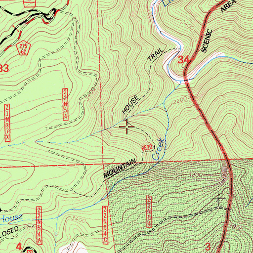 Topographic Map of Mountain House Trail, CA