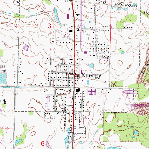 Topographic Map of Energy Police Department, IL