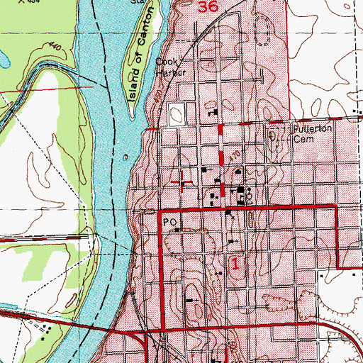 Topographic Map of Havana Police Department, IL