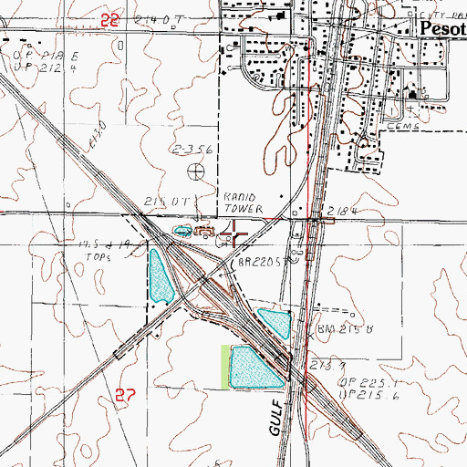 Topographic Map of Illinois State Police District 10 Police Department, IL