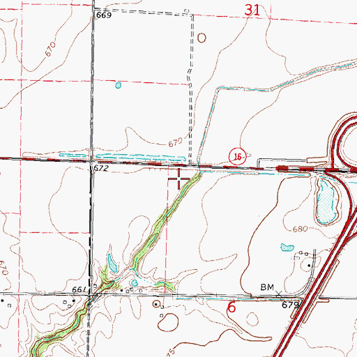 Topographic Map of Illinois State Police District 18, IL