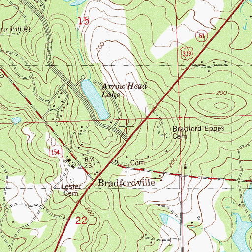 Topographic Map of Killearn Post Office, FL