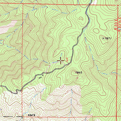 Topographic Map of Burton Mill, CA