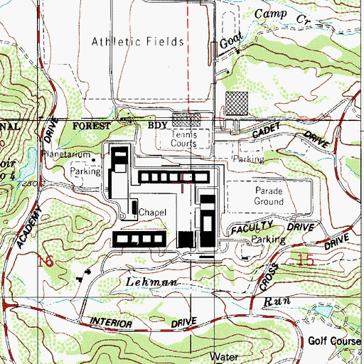 Topographic Map of Cadet Post Office, CO