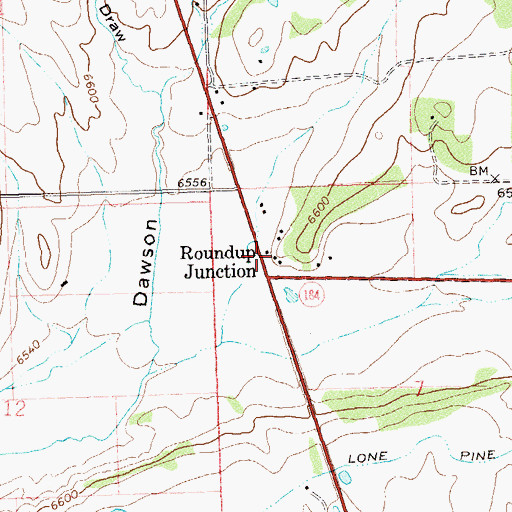 Topographic Map of Lewis Post Office, CO