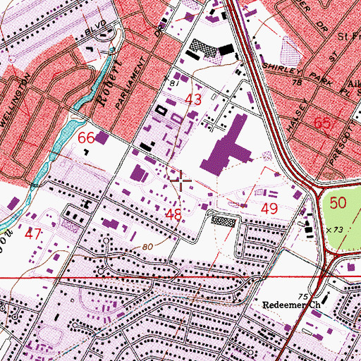 Topographic Map of Westside Station Post Office, LA