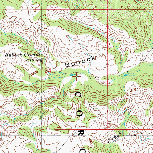 Topographic Map of Chimney Rock Creek, AZ