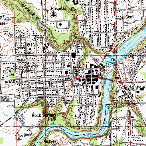 Topographic Map of Jackson County Sheriff's Department, WI