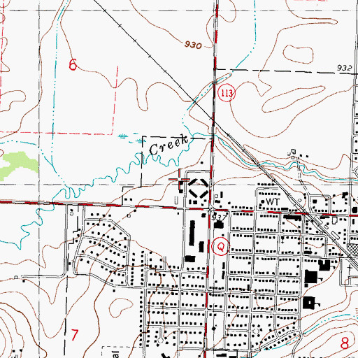 Topographic Map of Waunakee Police Department, WI