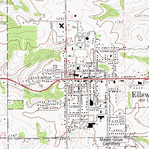 Topographic Map of Pierce County Jail, WI