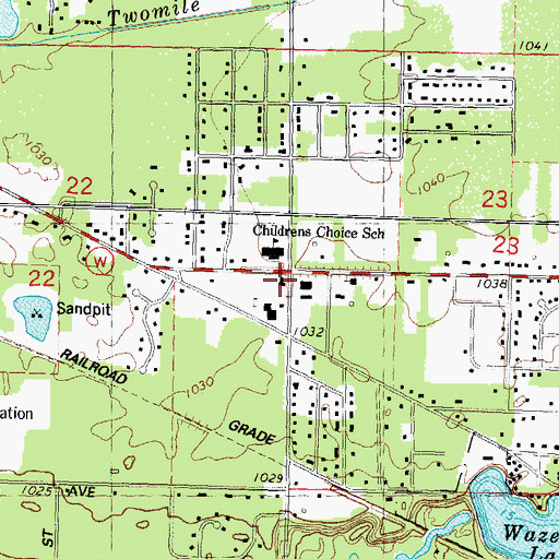 Topographic Map of Grand Rapids Police Department, WI
