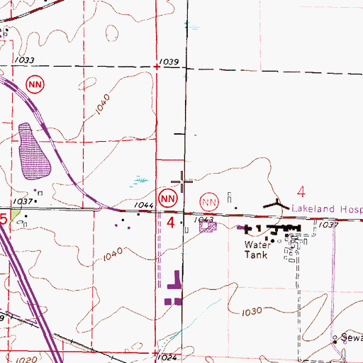 Topographic Map of Walworth County Sheriff's Office, WI