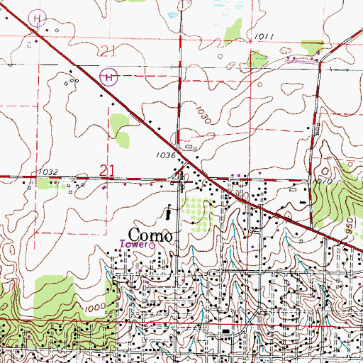 Topographic Map of Geneva Police Department, WI