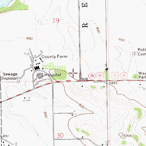 Topographic Map of Dunn County Sheriff's Department, WI