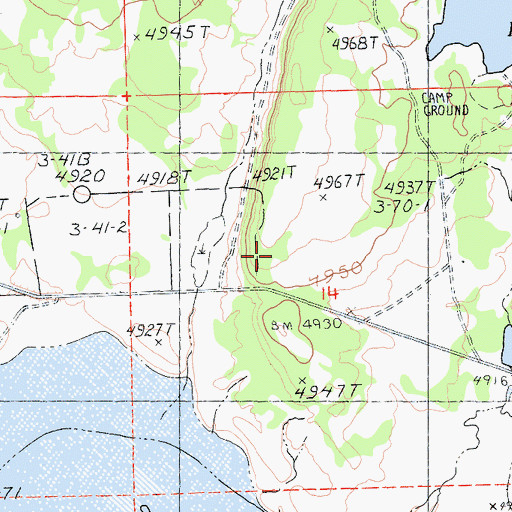 Topographic Map of Ulbright, CA