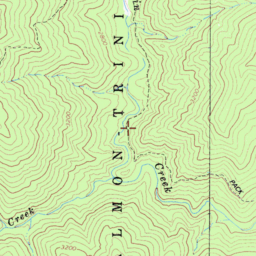 Topographic Map of Langworthy Cabin, CA