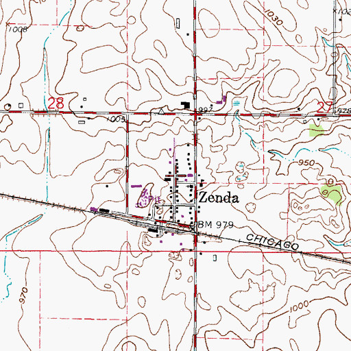 Topographic Map of Linn Police Department, WI