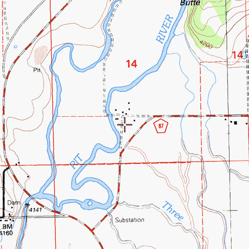 Topographic Map of Mammoth, CA