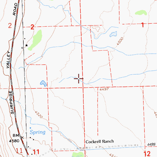 Topographic Map of Cockrell Ranch, CA