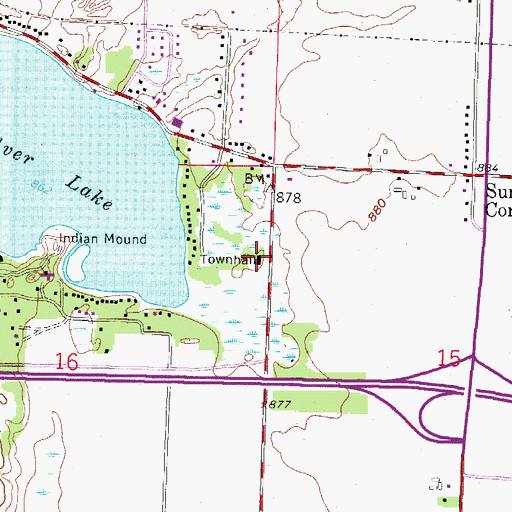 Topographic Map of Summit Police Department, WI