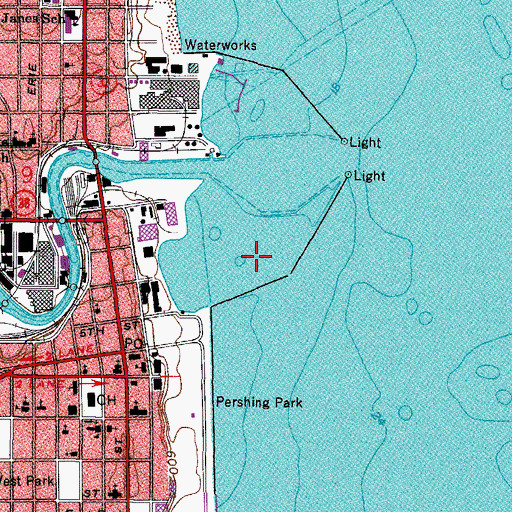 Topographic Map of Racine County Sheriff's Office Water Patrol, WI