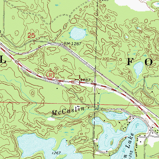 Topographic Map of Oconto County Sheriff's Department, WI