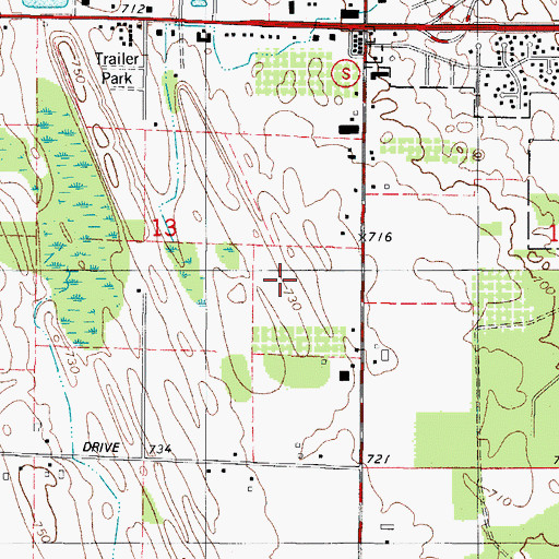 Topographic Map of Door County Sheriff's Office, WI