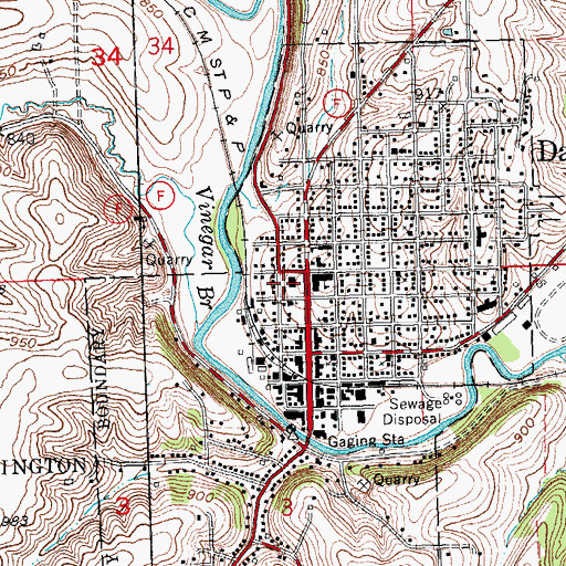Topographic Map of Lafayette County Sheriff's Department, WI