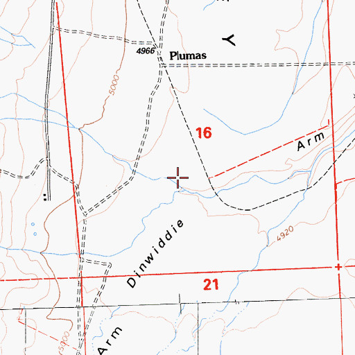 Topographic Map of Plumas, CA