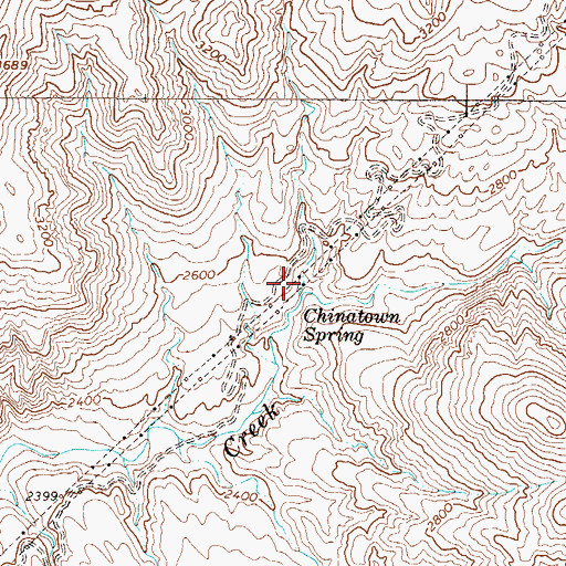 Topographic Map of Chinatown Spring, AZ